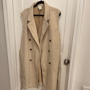 Joie Beige Double-Breasted Vest